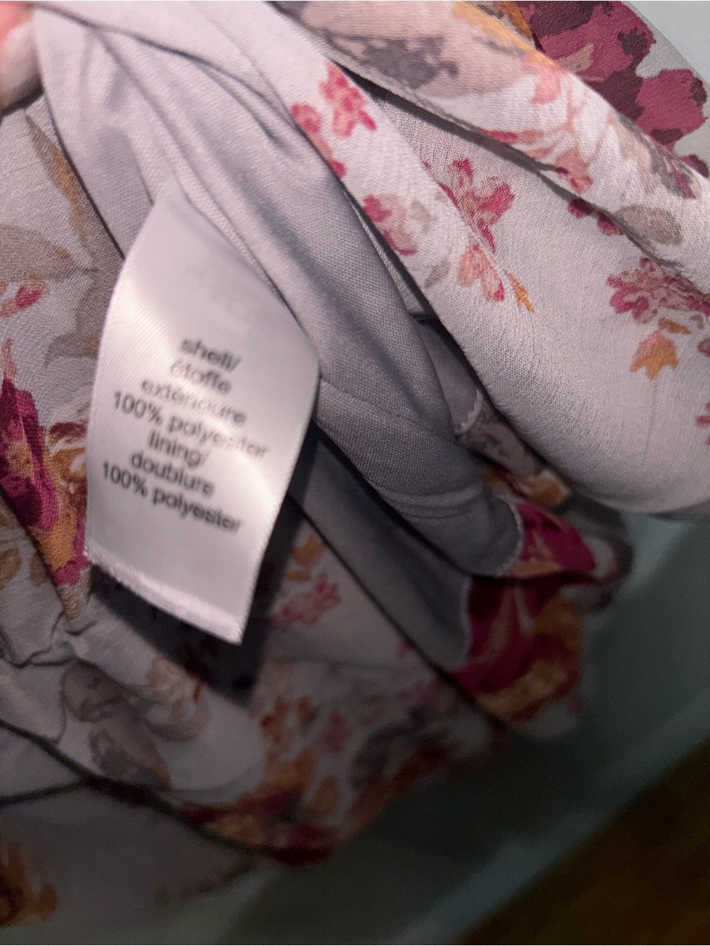 Maurices Taupe Floral Midi Dress with Rose and Burgundy Print Cottage - Picture 7 of 9